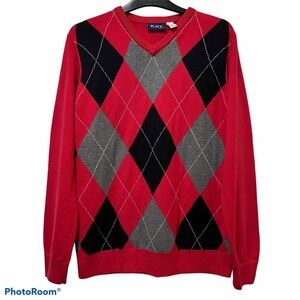 Children’s Place Boy’s Black Red Holiday Argyle Sweater